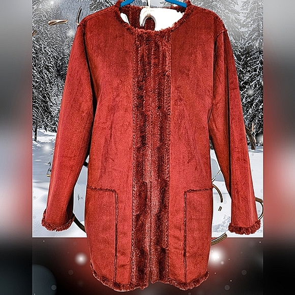 Reversible Luxury Faux-Fur/Suede Coat - Picture 7 of 10